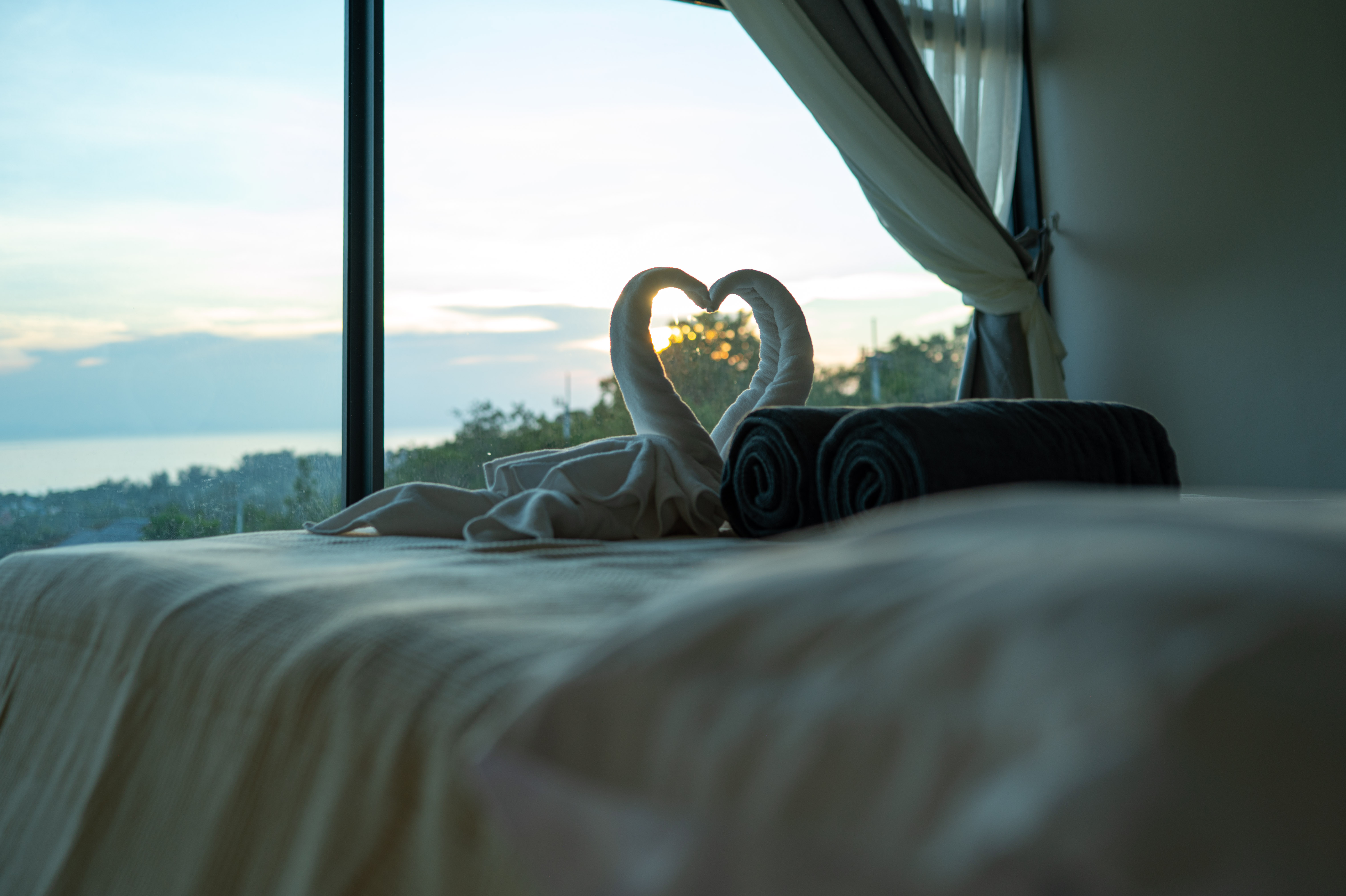 Villa One — master bedroom with ocean view