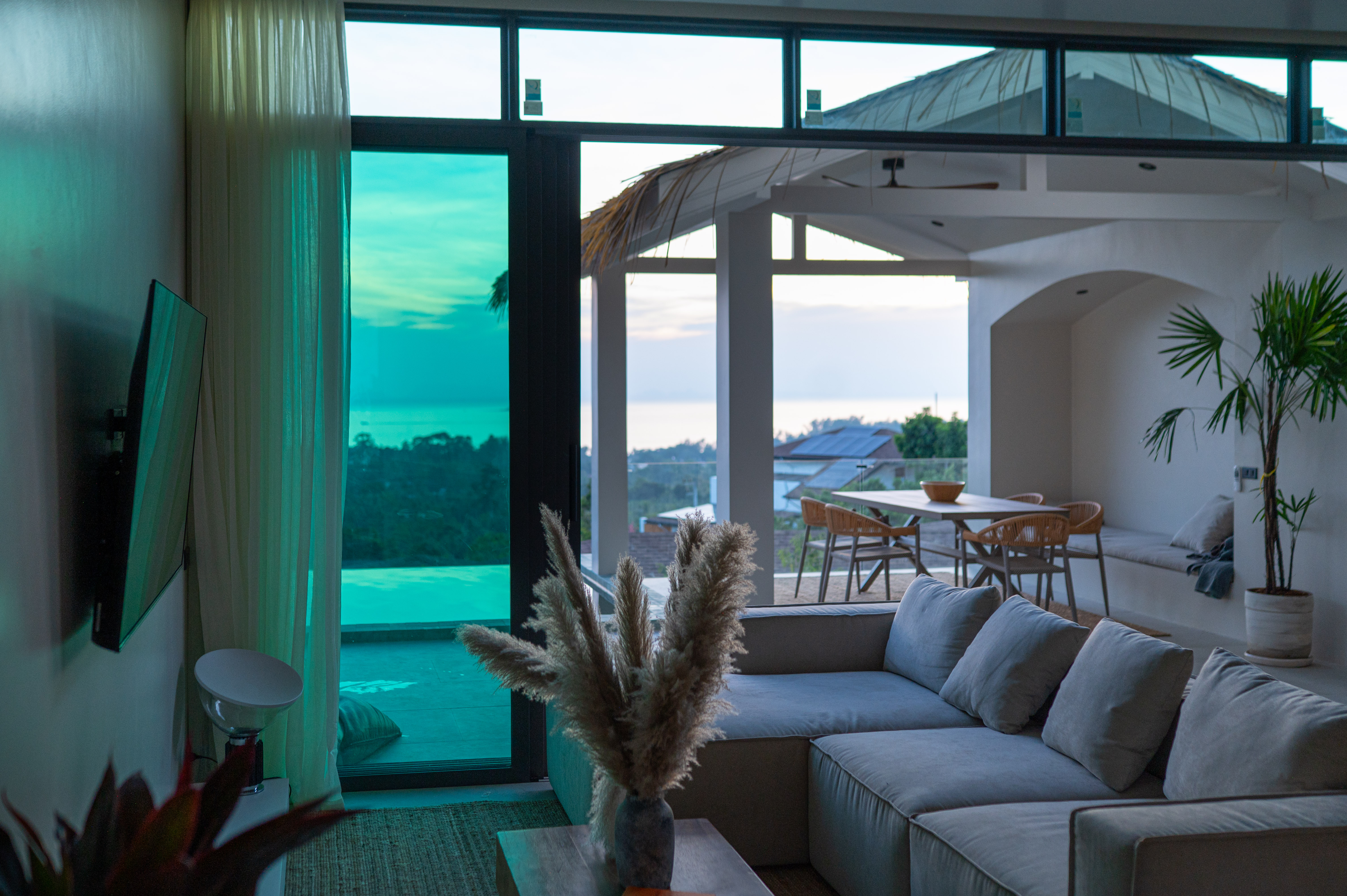 Villa Two — pool at golden hour